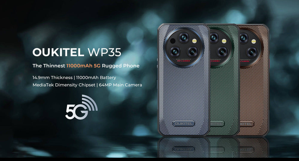 Oukitel WP35 - The Thinnest 11000mAh 5G Rugged Smartphone