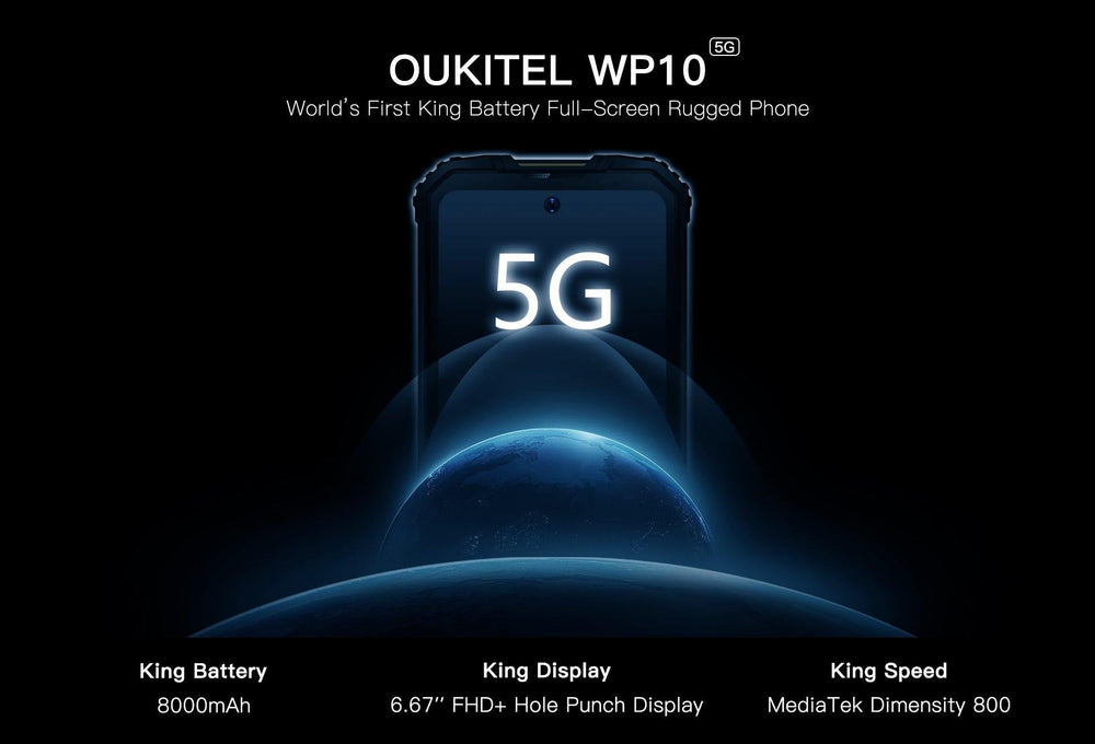 Oukitel WP10 World's First 5G King Battery Full-Screen Rugged Phone Launch Soon, Join Giveaway and Add to Cart Now! - OUKITEL Store